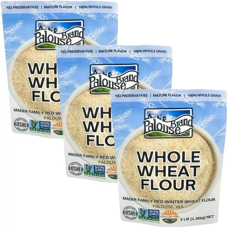 Whole Wheat Stone Ground Flour Pack | 9 LBS | Certified Glyphosate Residue Free