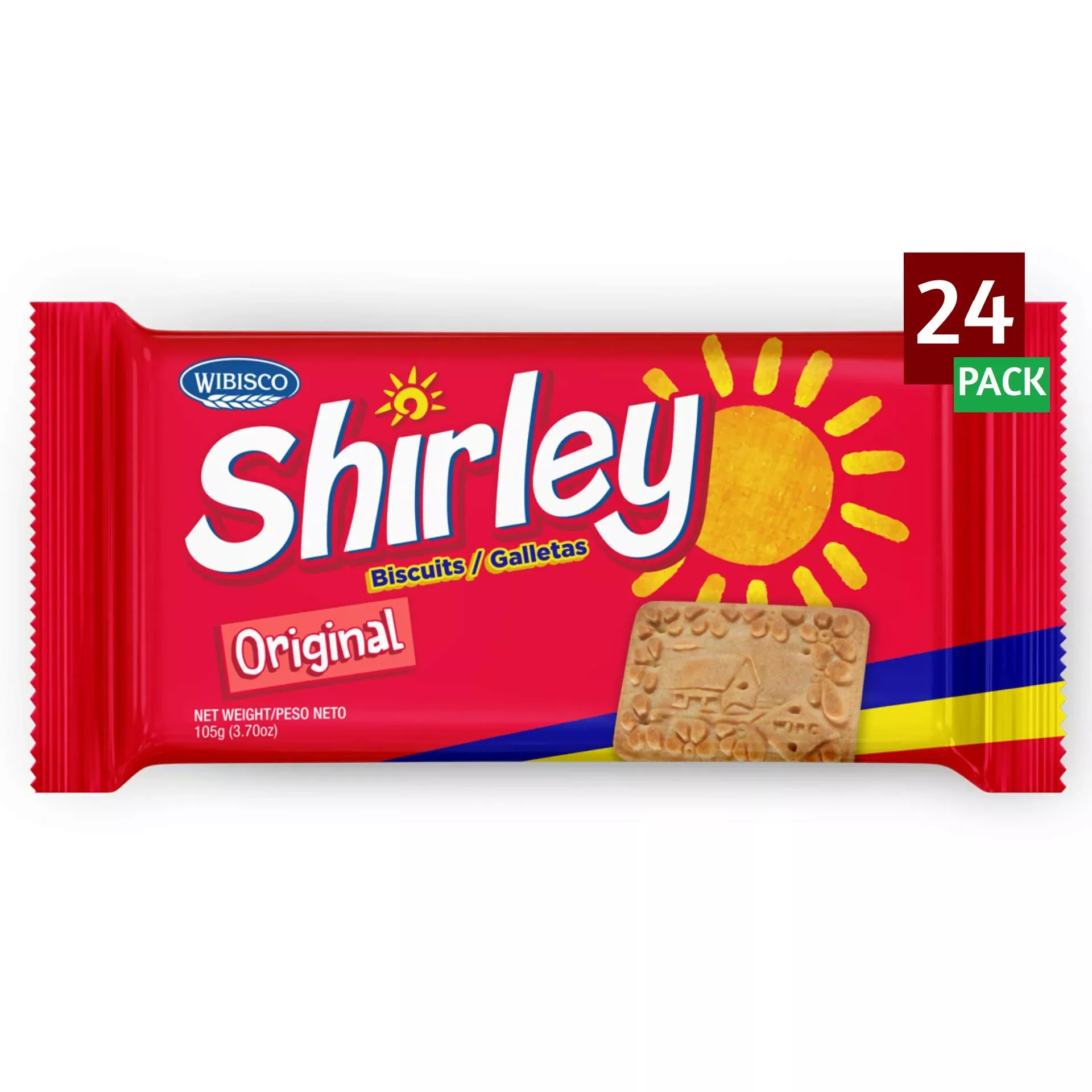 Wibisco Shirley Biscuits, Original, 3.7 Oz (Pack Of 24)