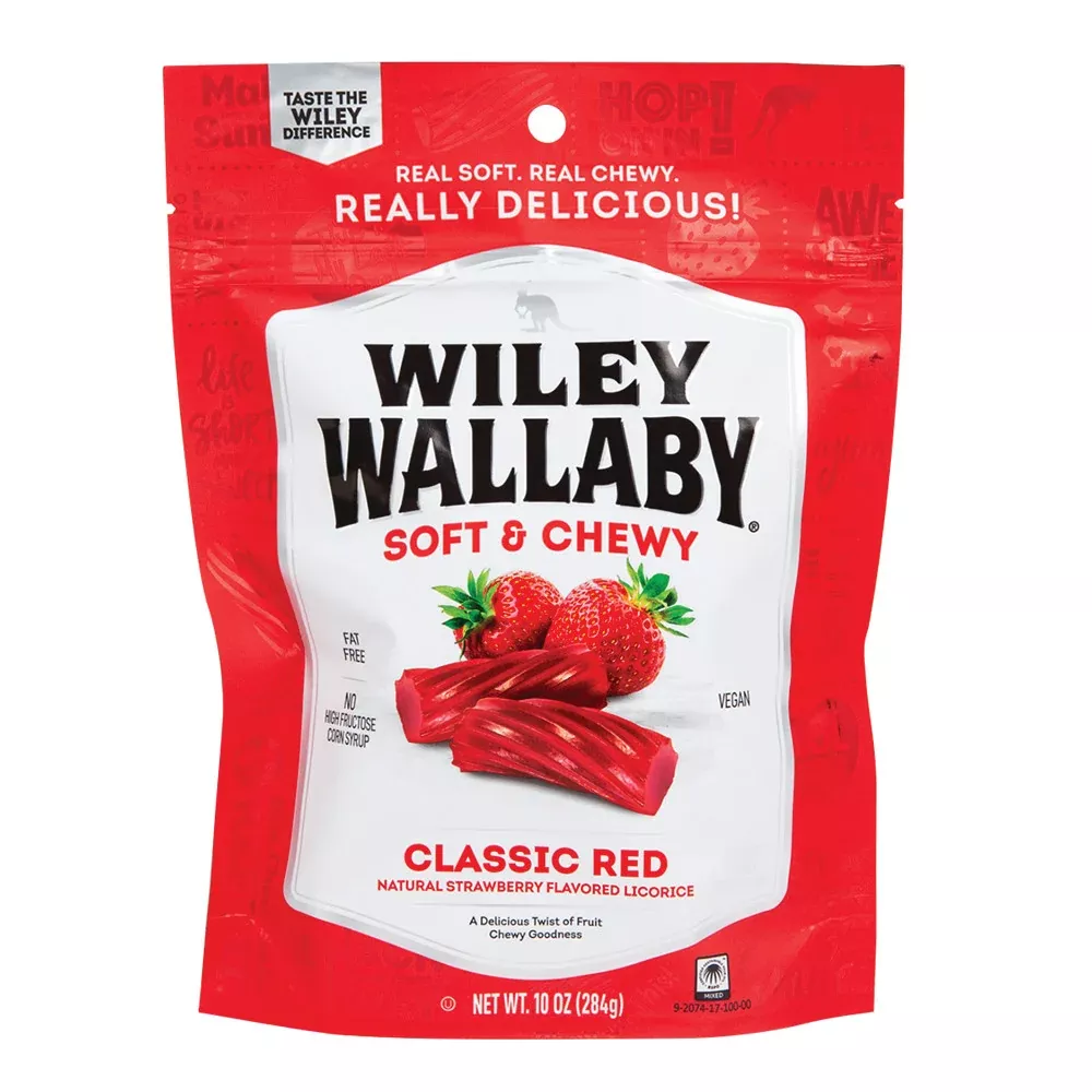 Wiley Wallaby Australian Style Red Liquorice Candy - 10 OZ