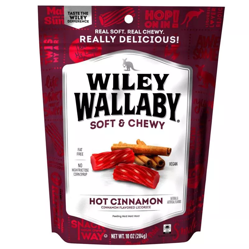 Wiley Wallaby Cinnamon Licorice 7oz Stand Up Bag (SNG12)