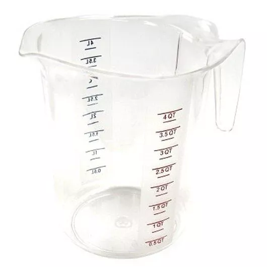 Winco Industries Co. Winco Measuring Cup Polycarbonate 4 Quart 1- 6 Each