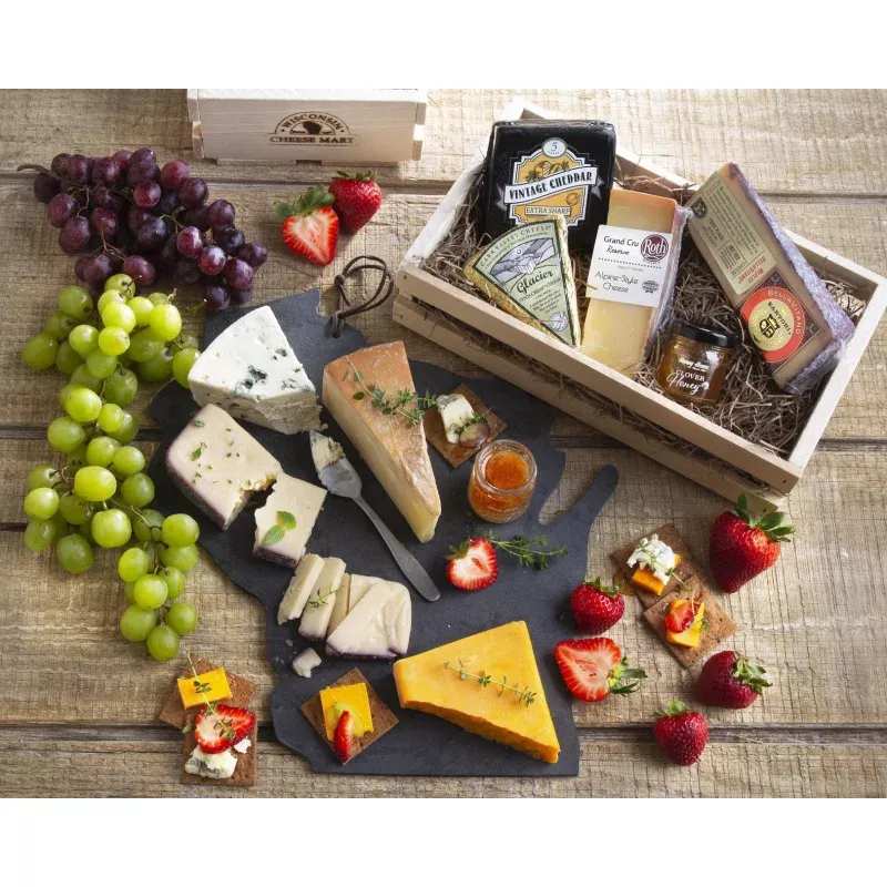 Wisconsin Sampler Cheese Gift Basket