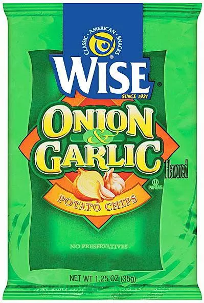 Wise Onion Garlic Potato Chips - 36 / Case