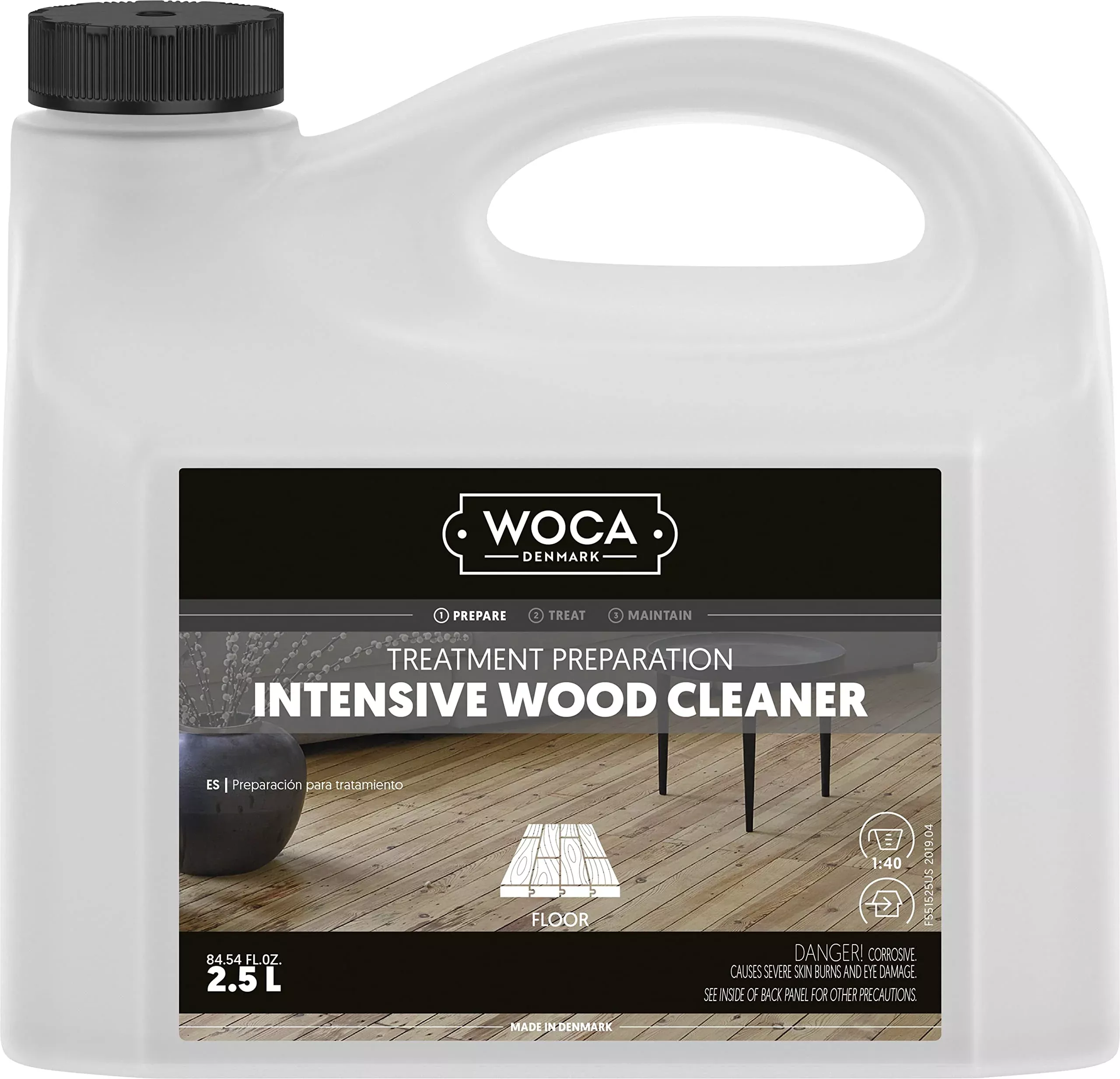 Woca Intensive Wood Cleaner |2,5 L| Is A Concentrated Formula For The