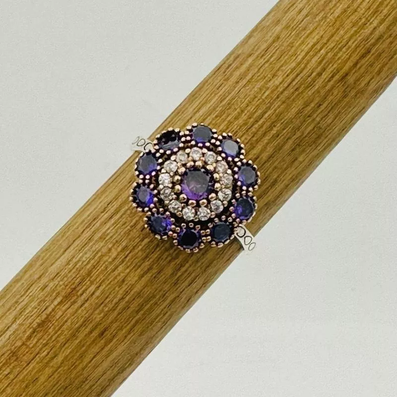Women 's Amethyst 925 Sterling Silver Ring