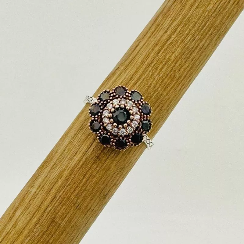 Women 's Black Onyx 925 Sterling Silver Ring