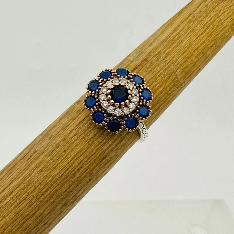Women 's Blue Sapphire Silver Ring
