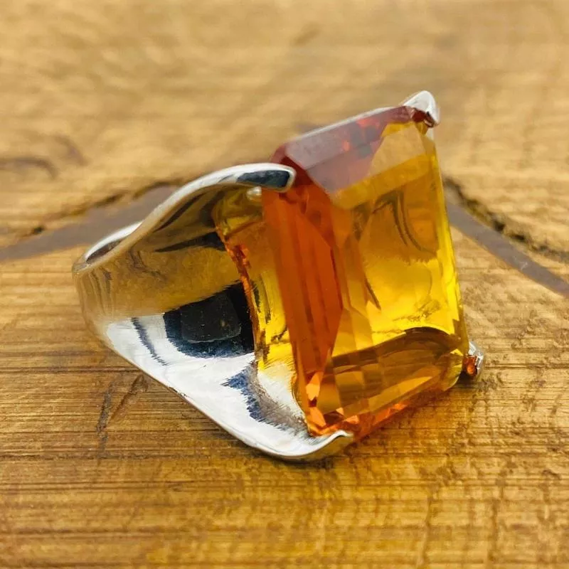 Women 's Citrine Stacking Ring