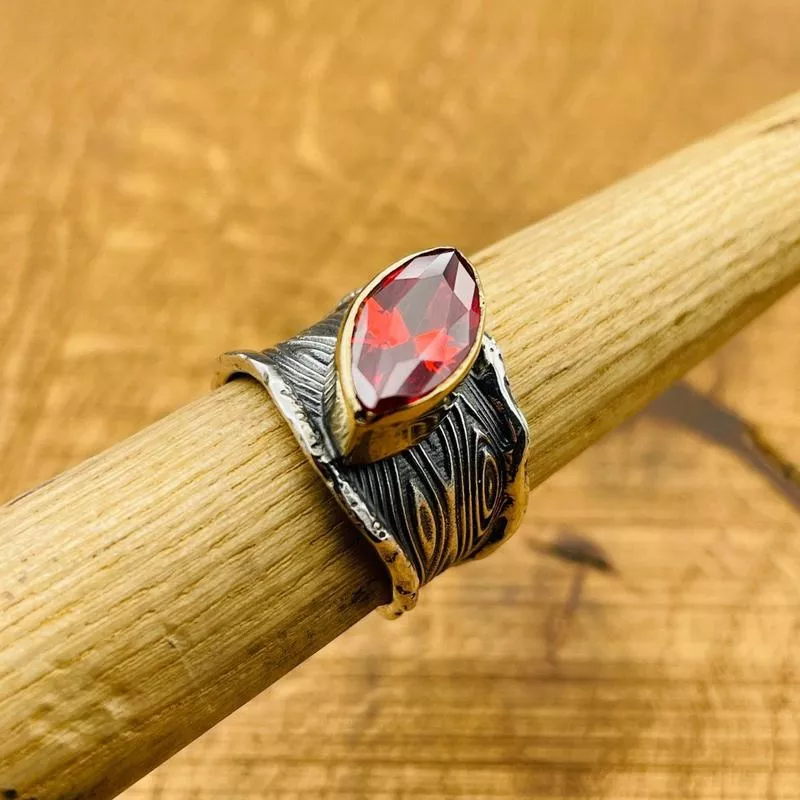 Women 's Ruby Silver Ring