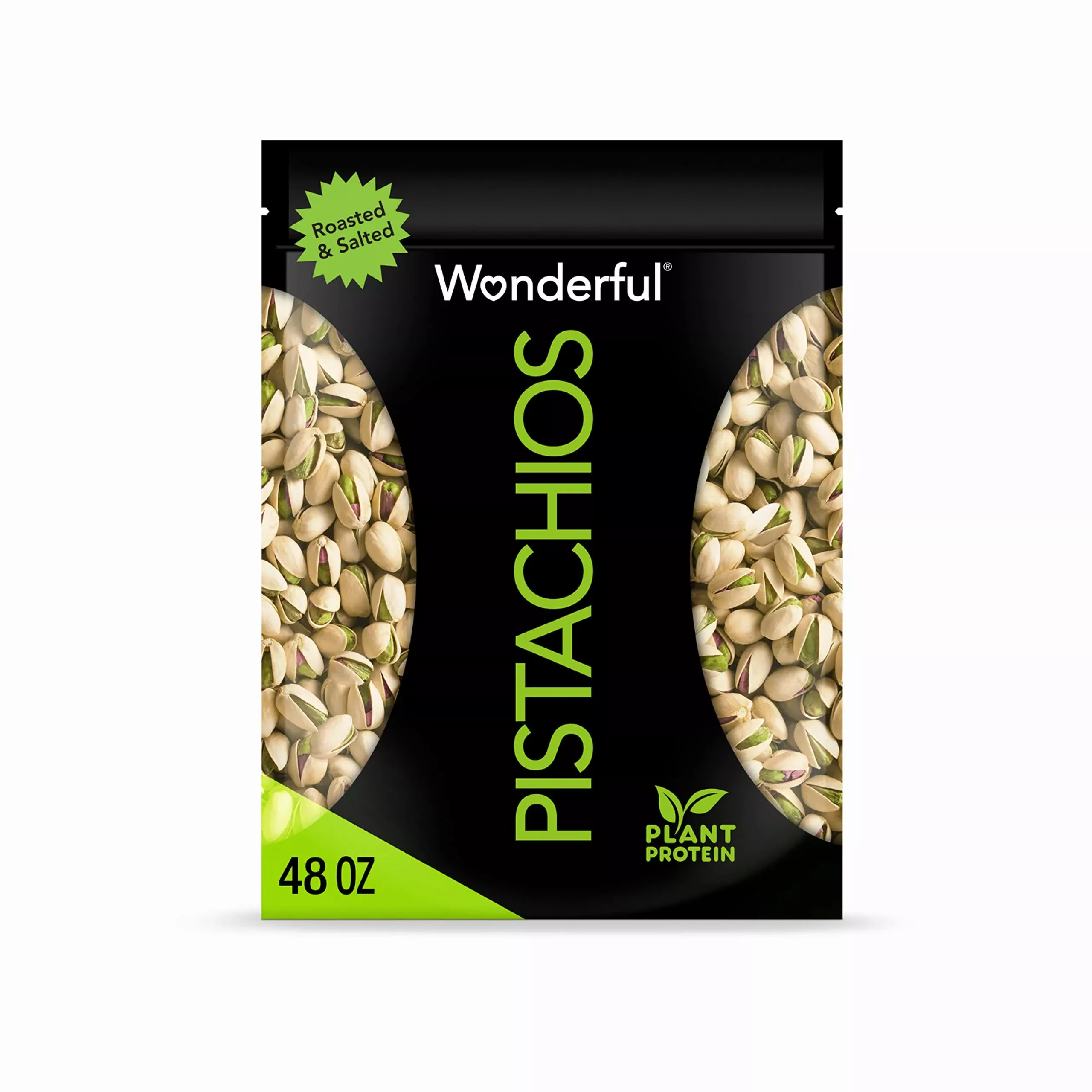 Wonderful Pistachios In Shell, Roasted & Salted Nuts, 48 Ounce Resealable Bag, Protein Snacks, Bulk Snacks, Healthy Snacks For A
