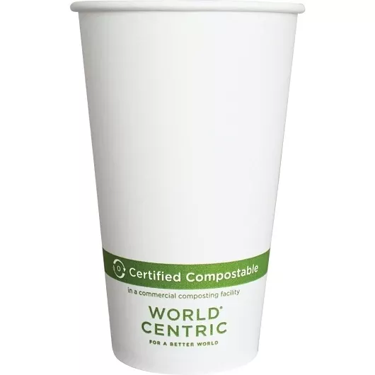 World Centric 20 Ounce Paper Fsc Mix Compostable Hot Cup, 50 Each, 20 Per Case