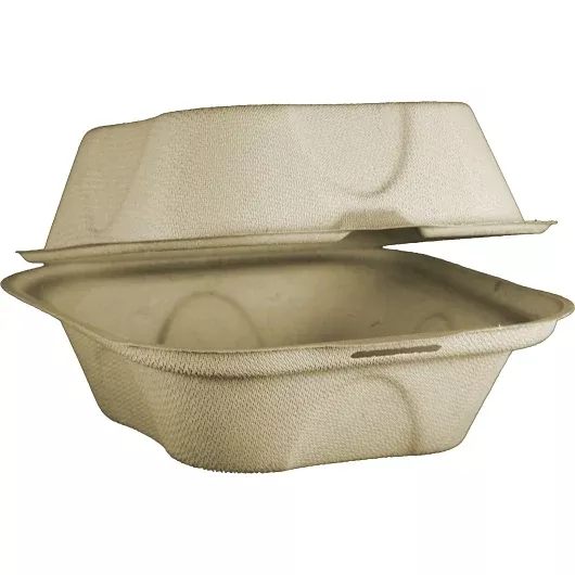 World Centric 6 X 6 X 3 Burger Box, 50 Each, 10 Per Case