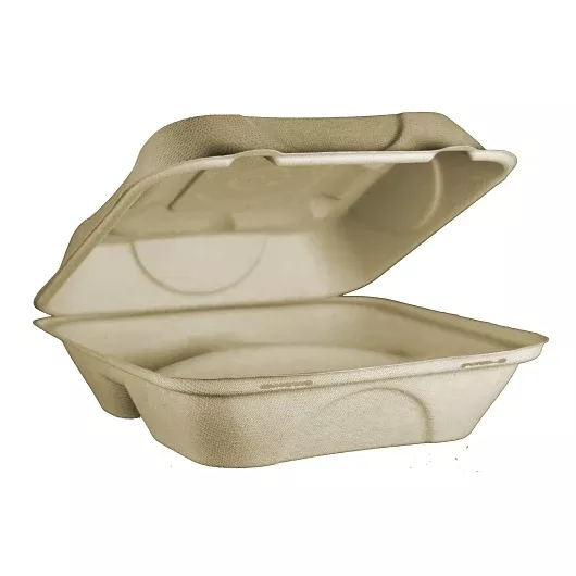 World Centric 9 X 9 X 3 Comp. Fiber Clamshell, 50 Each, 6 Per Case