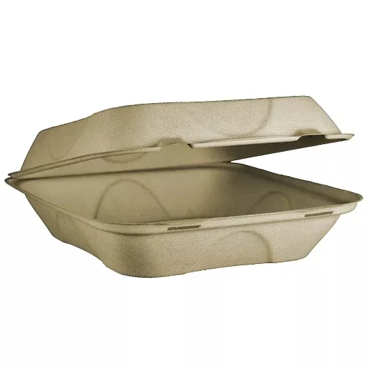 World Centric 9 X 9 X 3" Take Out Container, 50 Each, 6 Per Case