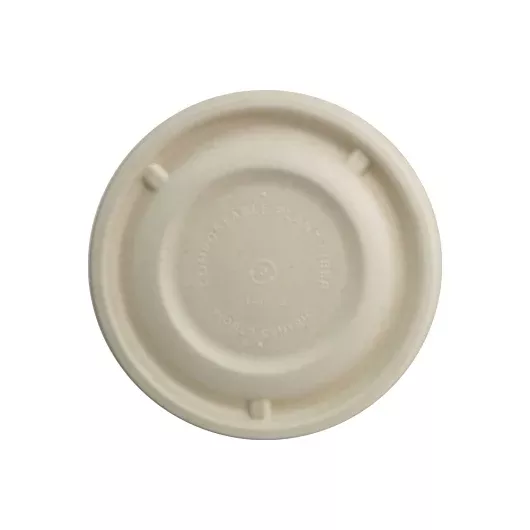 World Centric Barrel Bowl Lids - Unbleached Plant Fiber, 50 Dozen, 10 Per Case