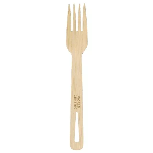 World Centric Compostable Bamboo Fork, 100 Each, 2000 Per Case