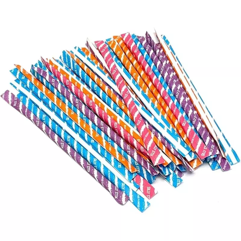World Silly Stix Sour Powder Candy Paper Straws 4/2.5lb case