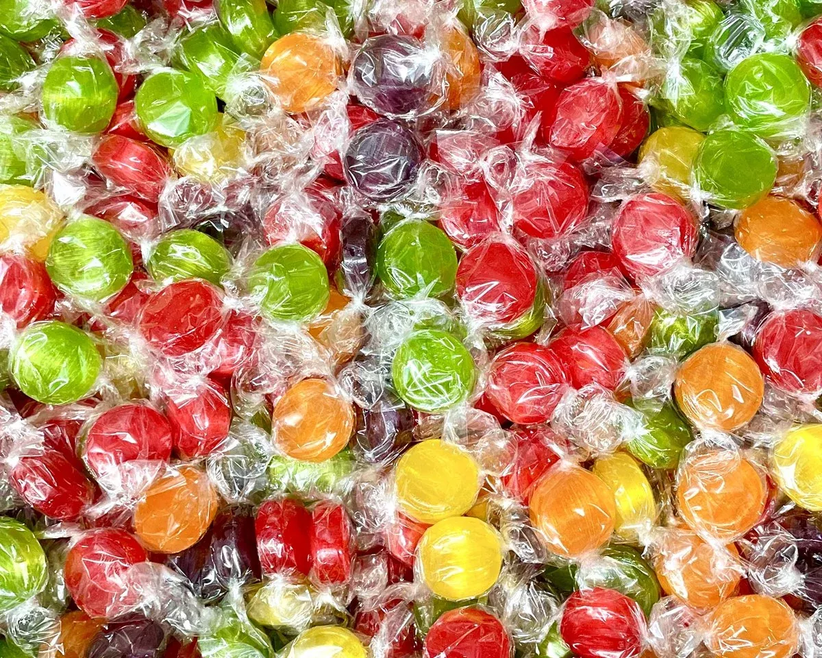Wrapped Assorted Fruit Buttons - 5 lb.