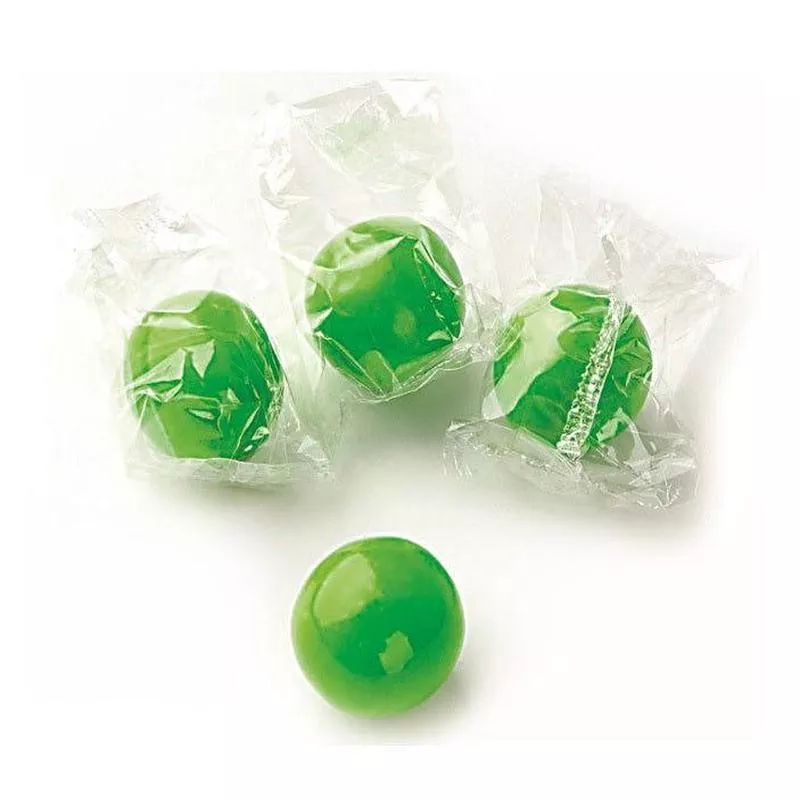 Wrapped Kiwi Green Gumballs