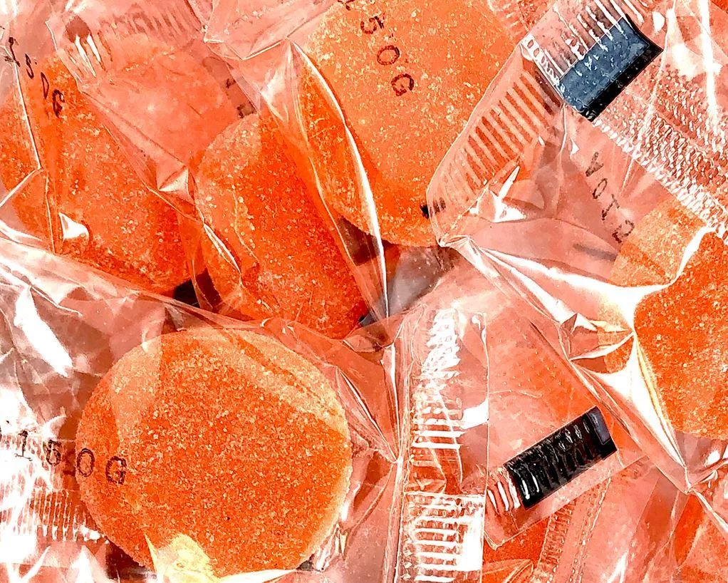 Wrapped Orange Jellies Bulk - 5 lb
