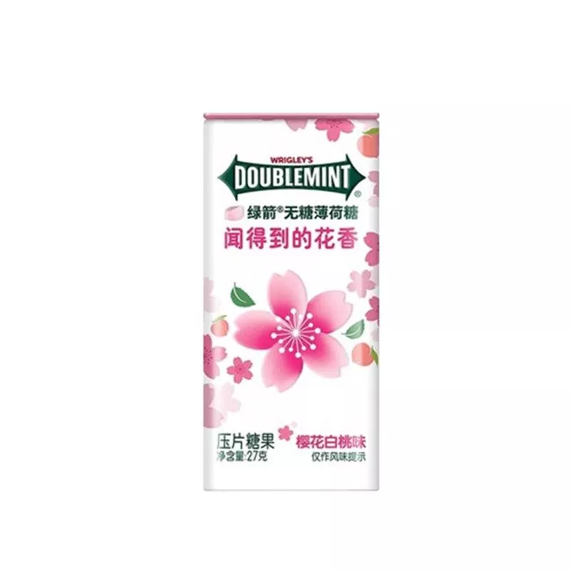 Wrigley Doublemint Cherry Blossom and White Peach.