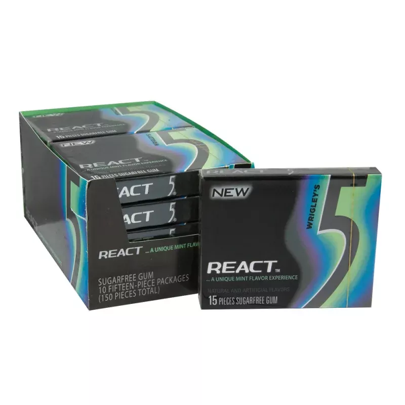 Wrigley’s 5 Gum – React 2 Mint 15-Stick 10ct