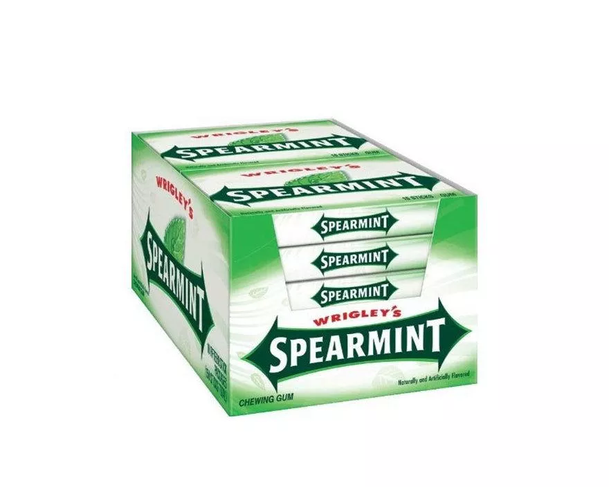 Wrigley's Spearmint Gum Slim Pack - 10 / Box