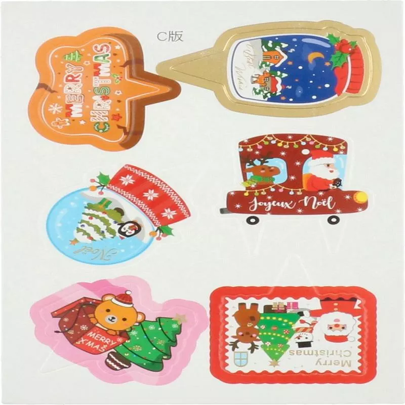 x’mas decor card set c 6pc (#108813)
