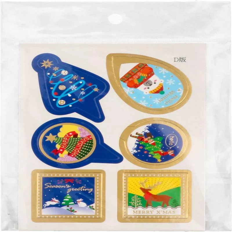 x’mas decor card set d 6pc (#108814)