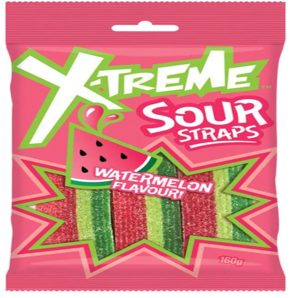 X-Treme sour straps watermelon 160g