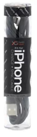 XG Pd Tube iPhone Black 5ft Charging Cable