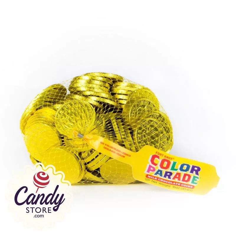 Yellow Chocolate Coins Fort Knox 1.5-inch – 1lb