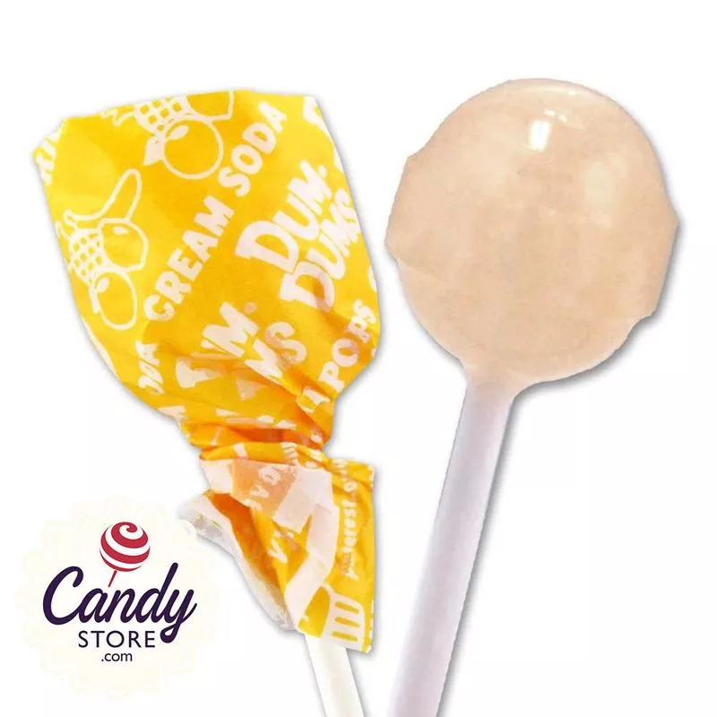 Yellow Dum Dums Lollipops Cream Soda – 75ct