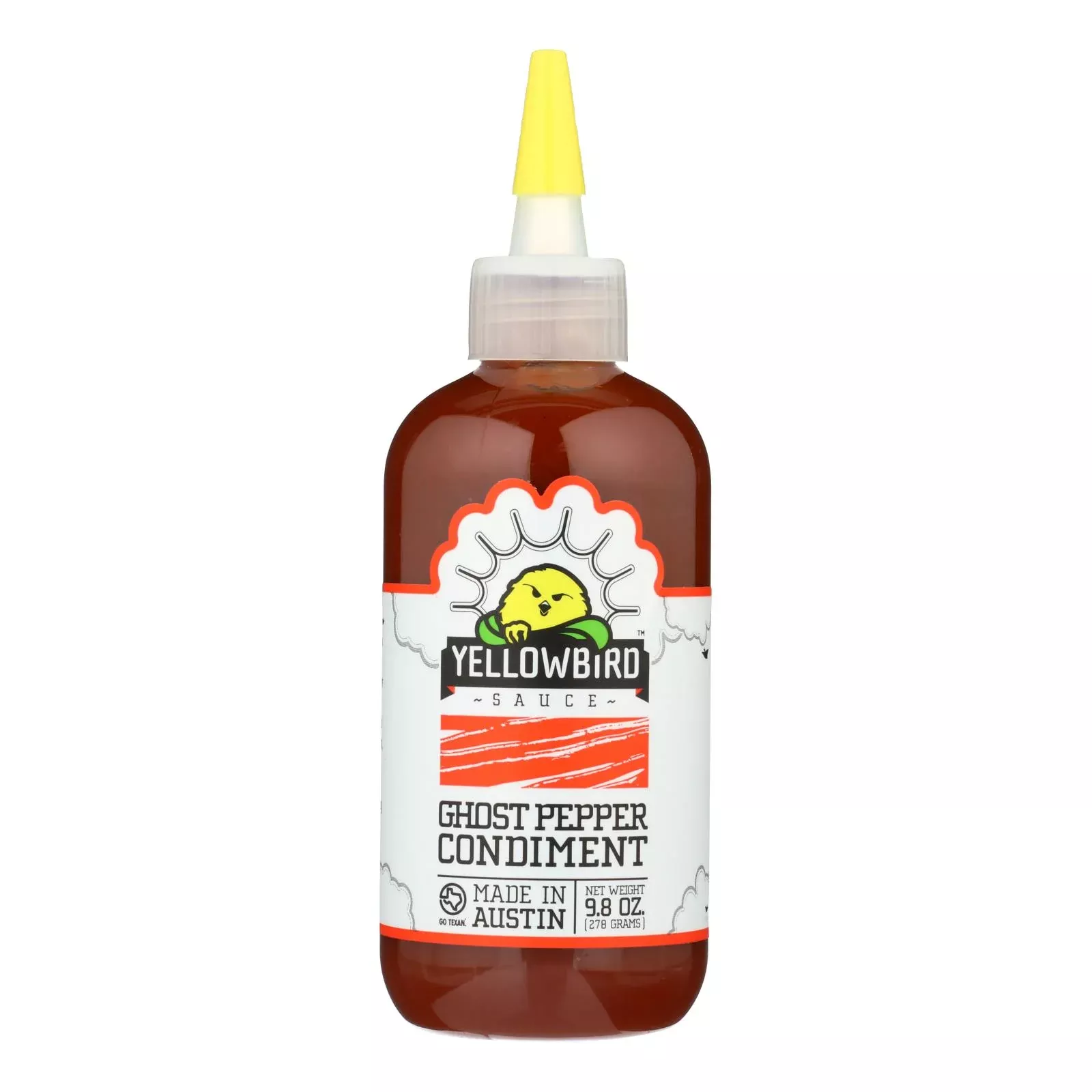 Yellowbird Sauce Ghost Pepper Condiment - Case of 6 - 9.8 Ounce
