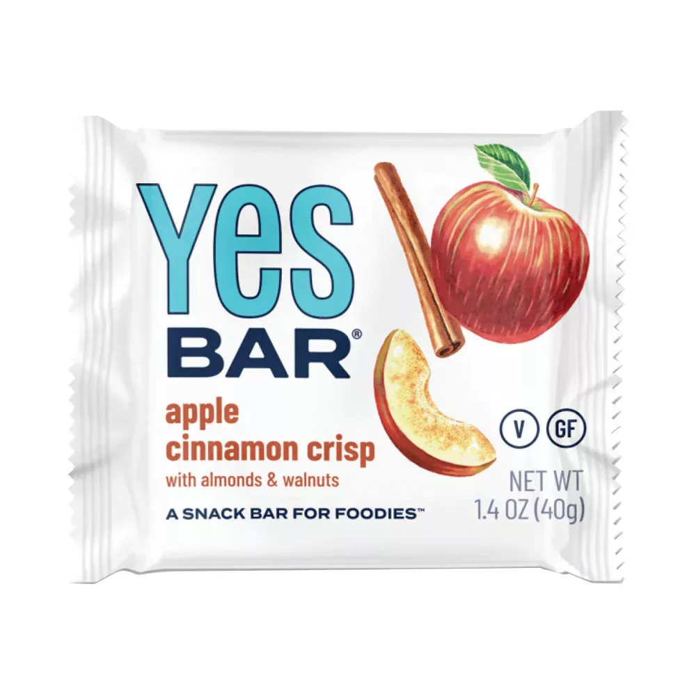 Yes Bar Apple Cinnamon Crisp Nutrition Bars - 6 Count