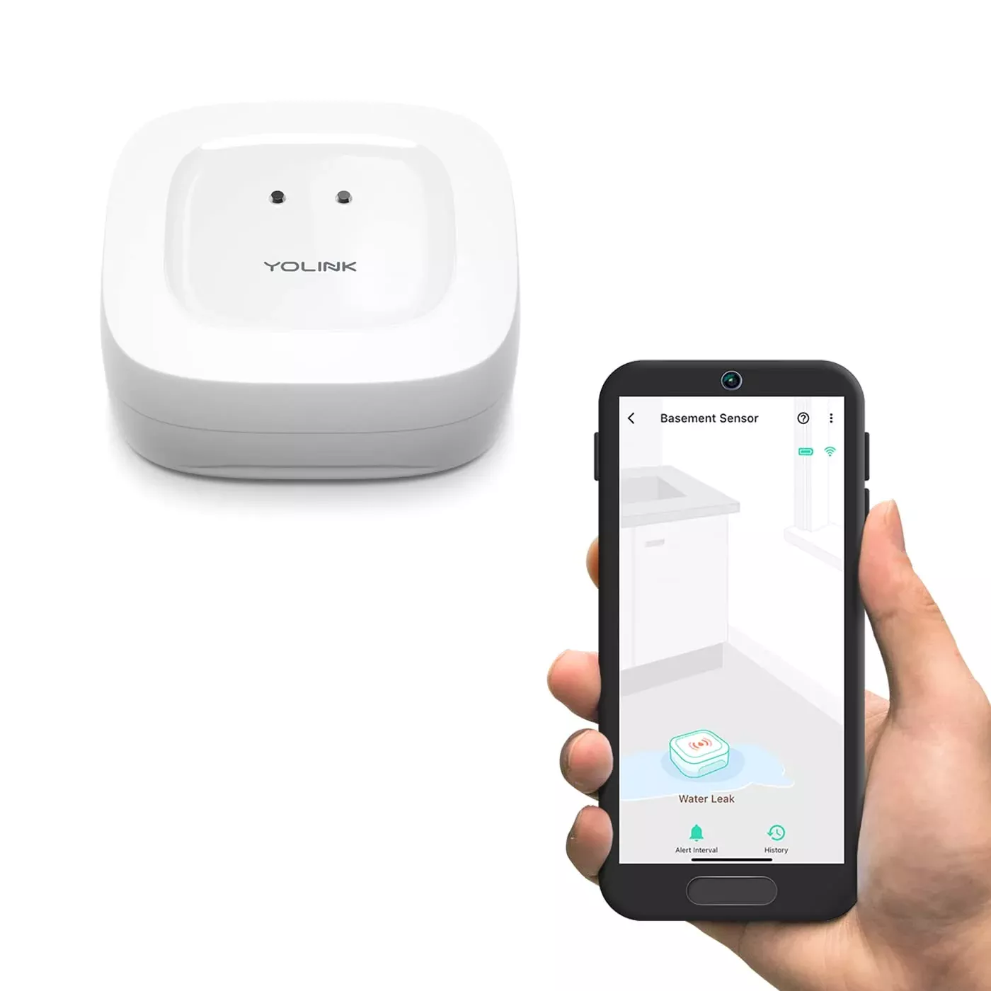 Yolink Water Leak Detector, 1/4 Mile World'S Longest Range, Wireless S