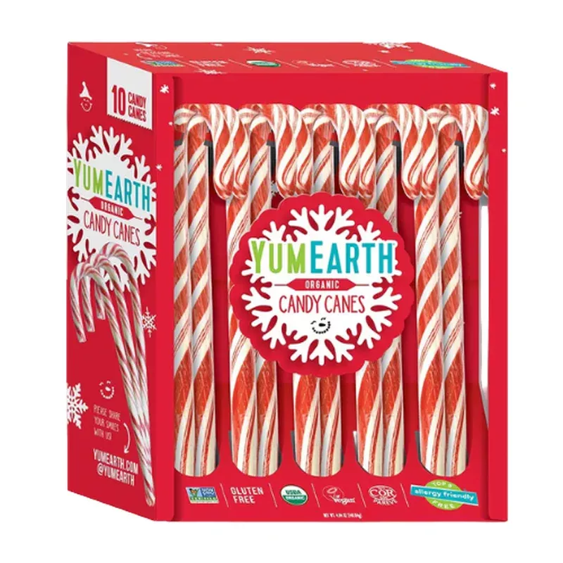 yum earth organic candy canes 10 count 4. 94 oz. box