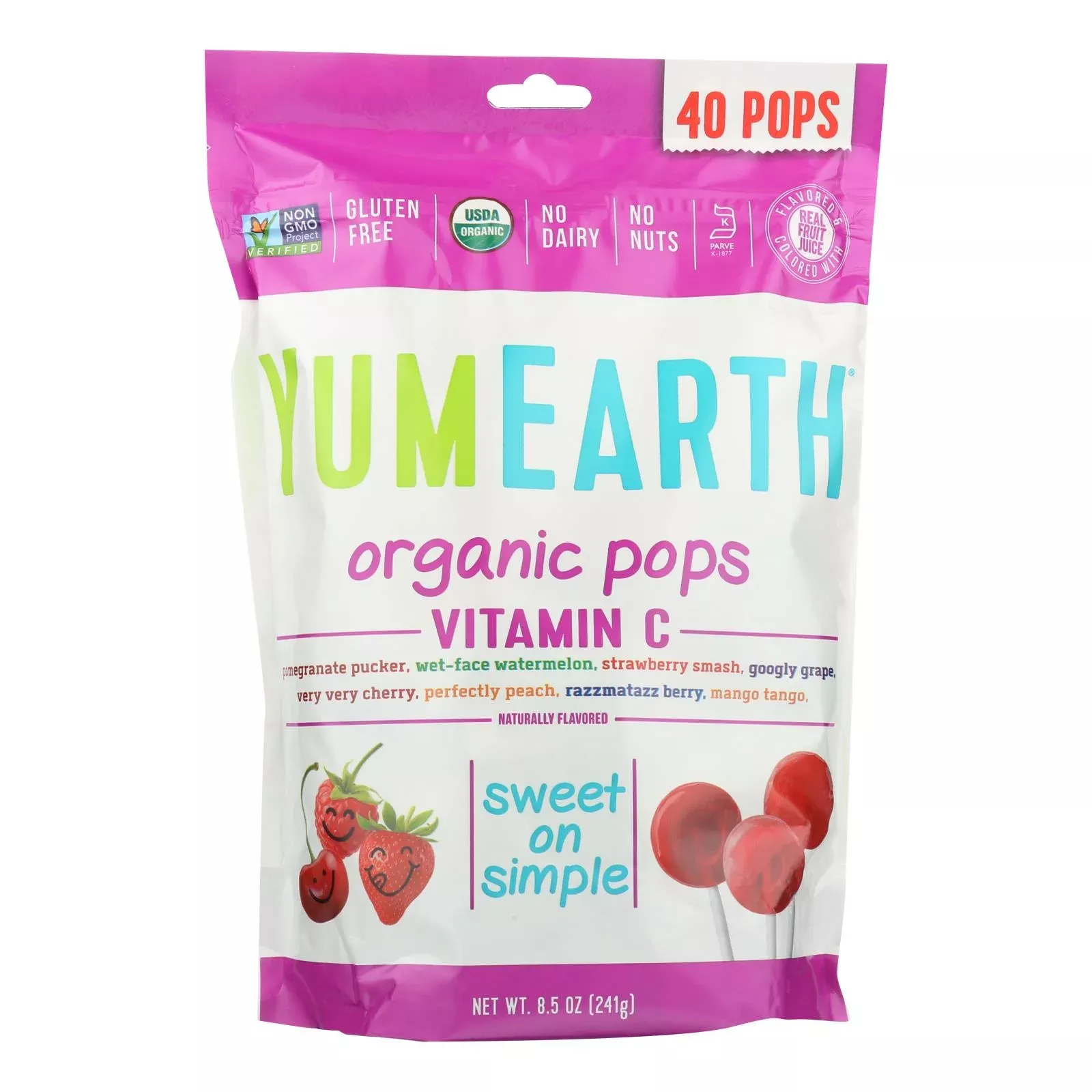 Yumearthï¾ Organic Pops - Case of 12 - 8.5 Ounce