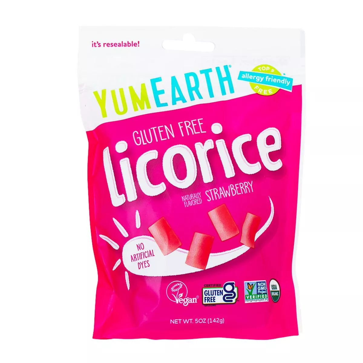 YumEarth Organic Strawberry Licorice 5oz – 6 Pack