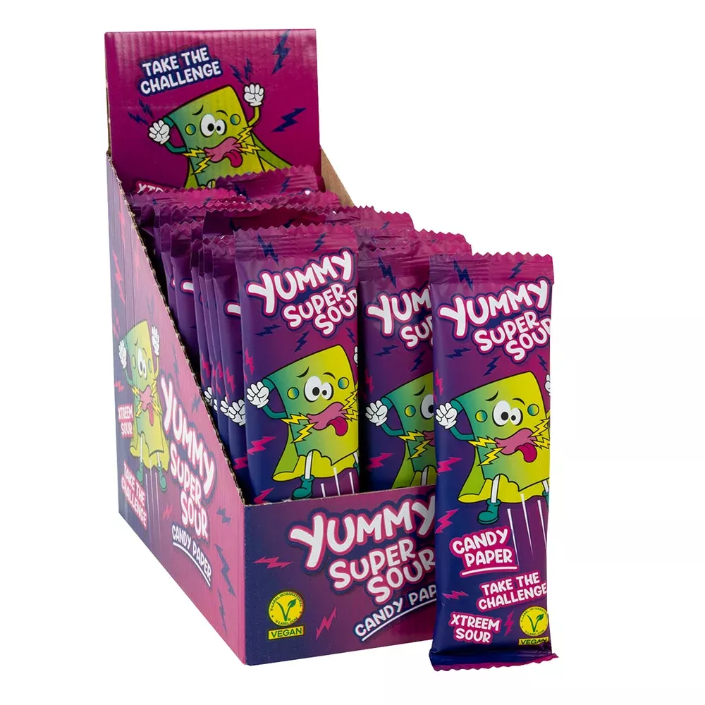 Yummy Super Sour Paper Candy - 32 Count
