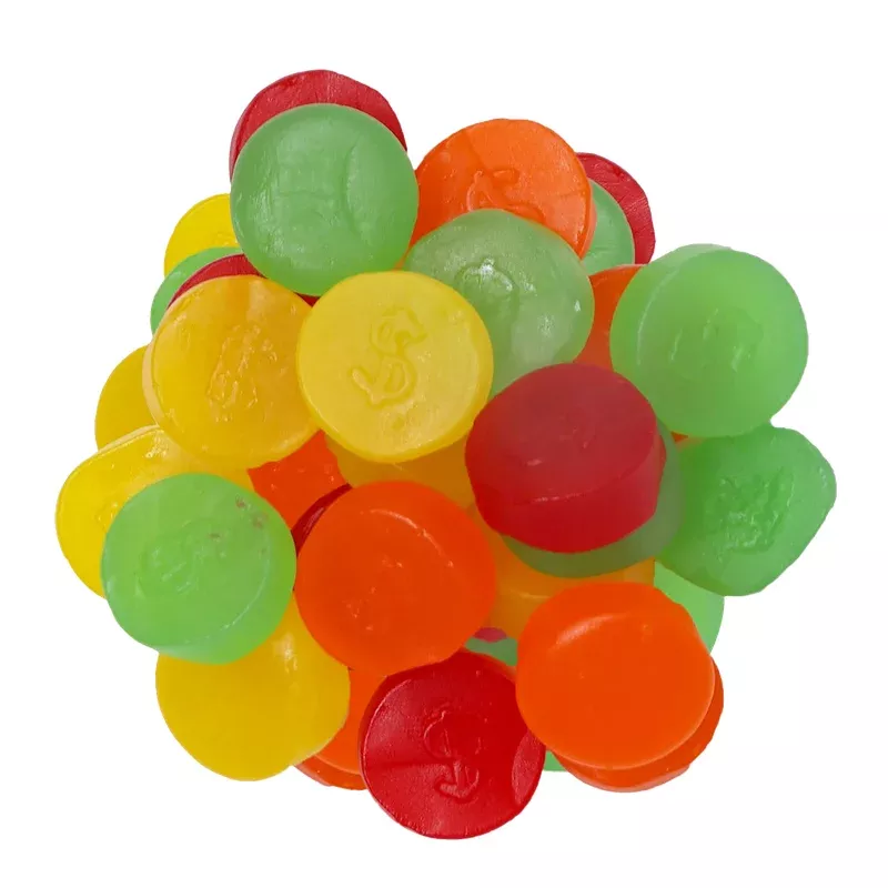 zachary assorted fruit juju coins chewy candy – bulk bags