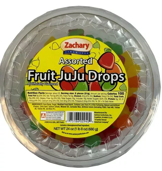 Zachary Vanilla Creme JuJu Drops Candy 6.5 oz Each