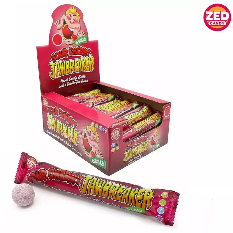ZED Candy Sour Cherry Jawbreaker 6 Ball Pack – 49.5g