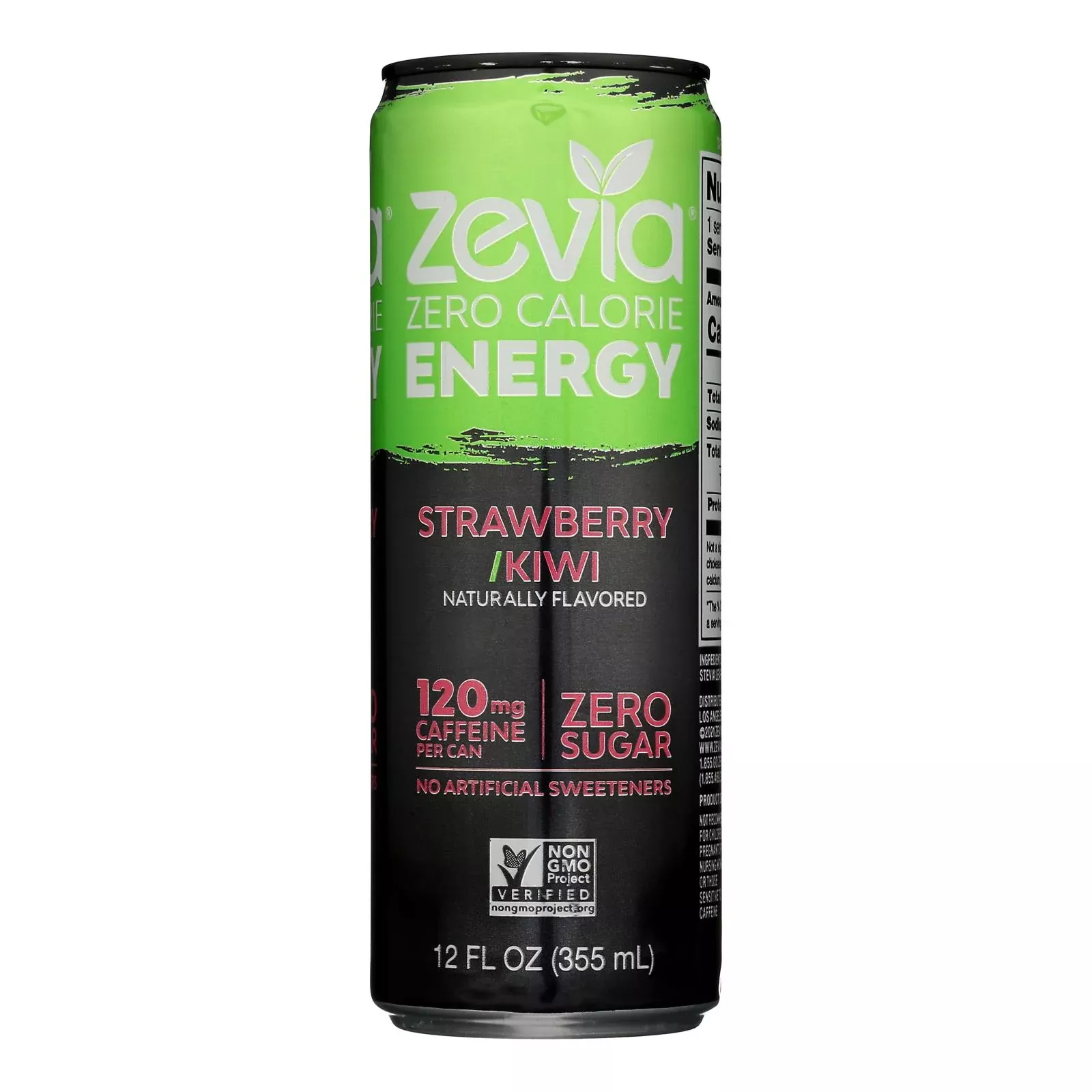 Zevia - Drink Energy Straw Kiwi - Case of 12-12 Fluid Ounce