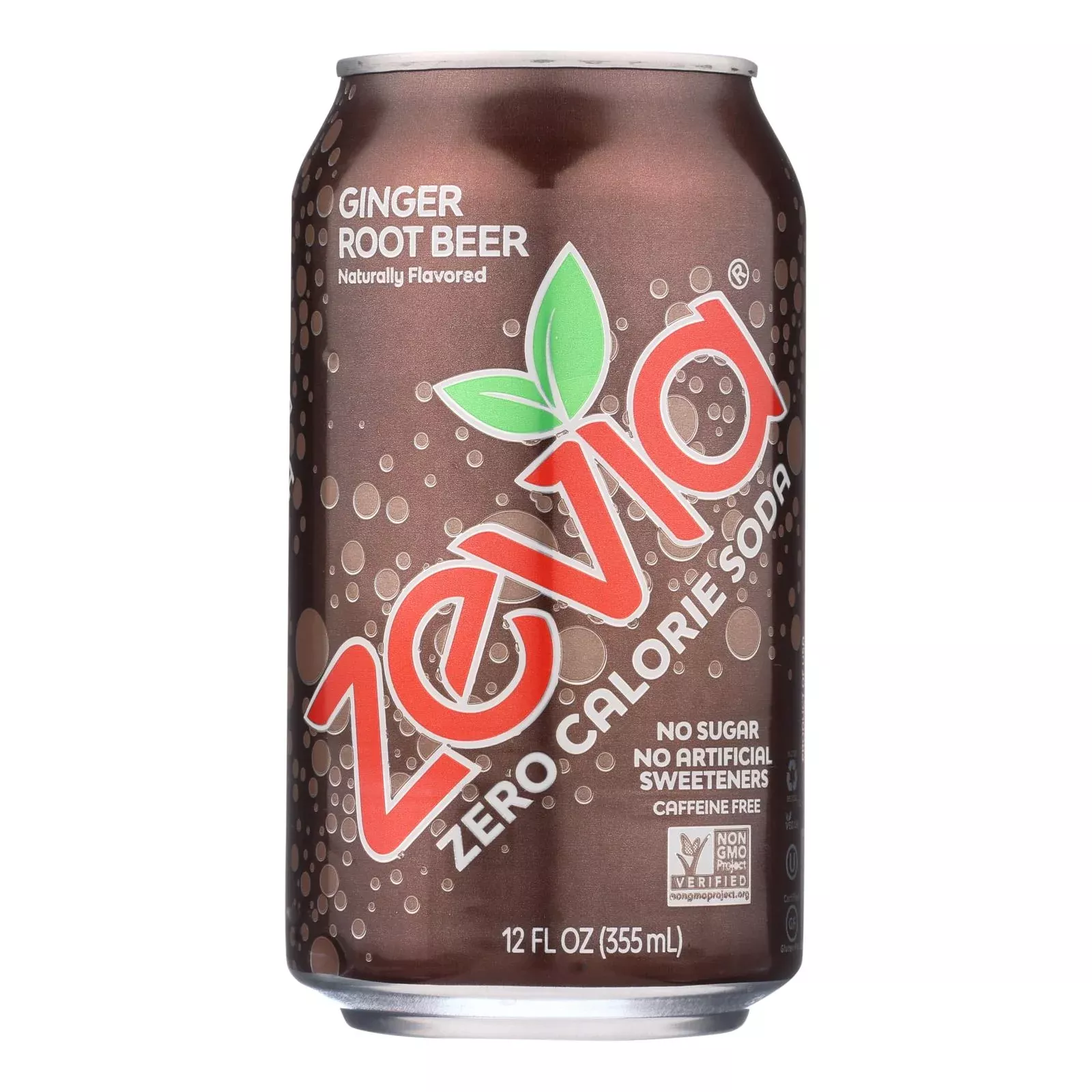 Zevia - Soda Ginger Root Beer Zero Calorie Can - Case of 4-6/12 Fluid Ounces