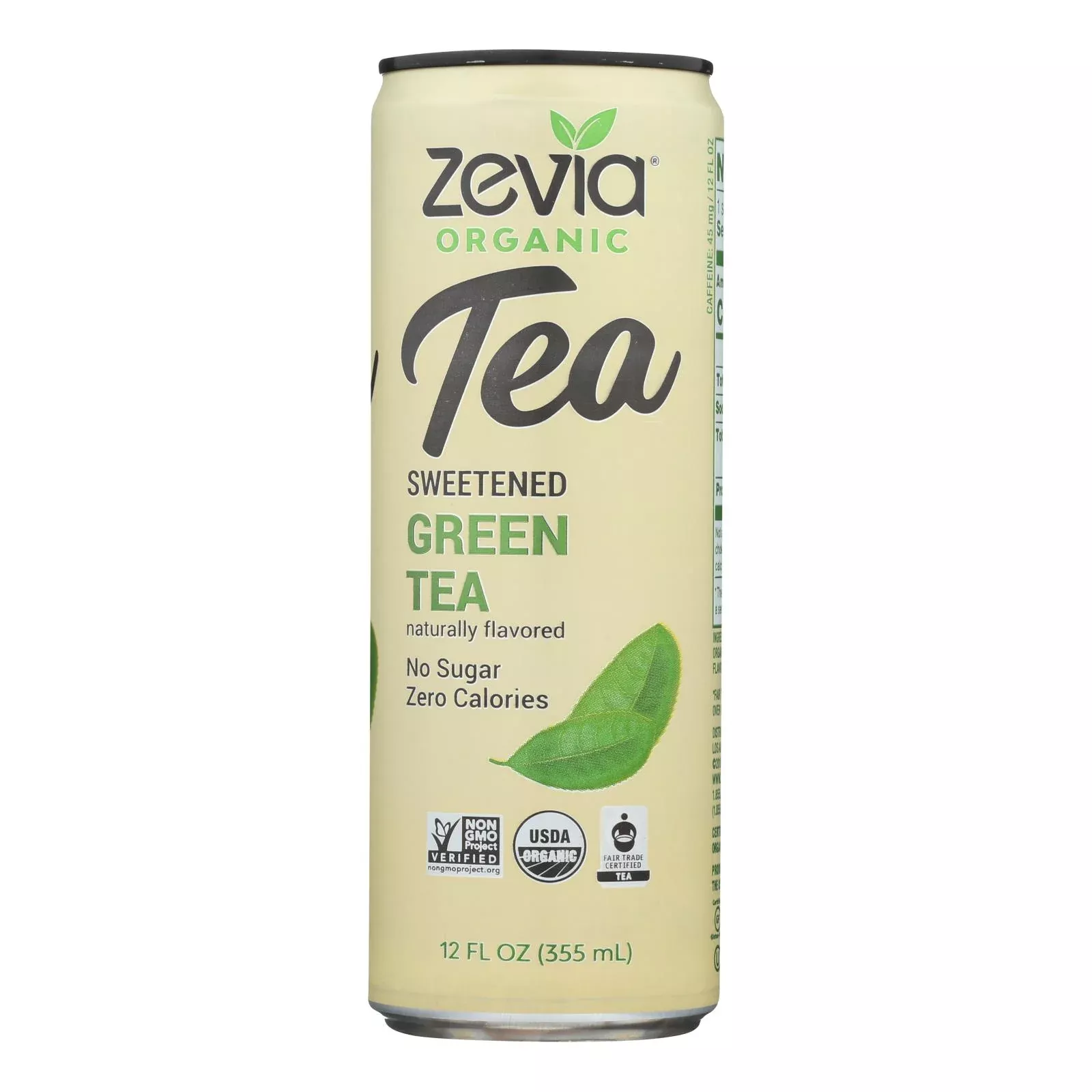 Zevia Sweetened Green Tea - Case of 12 - 12 Fluid Ounce
