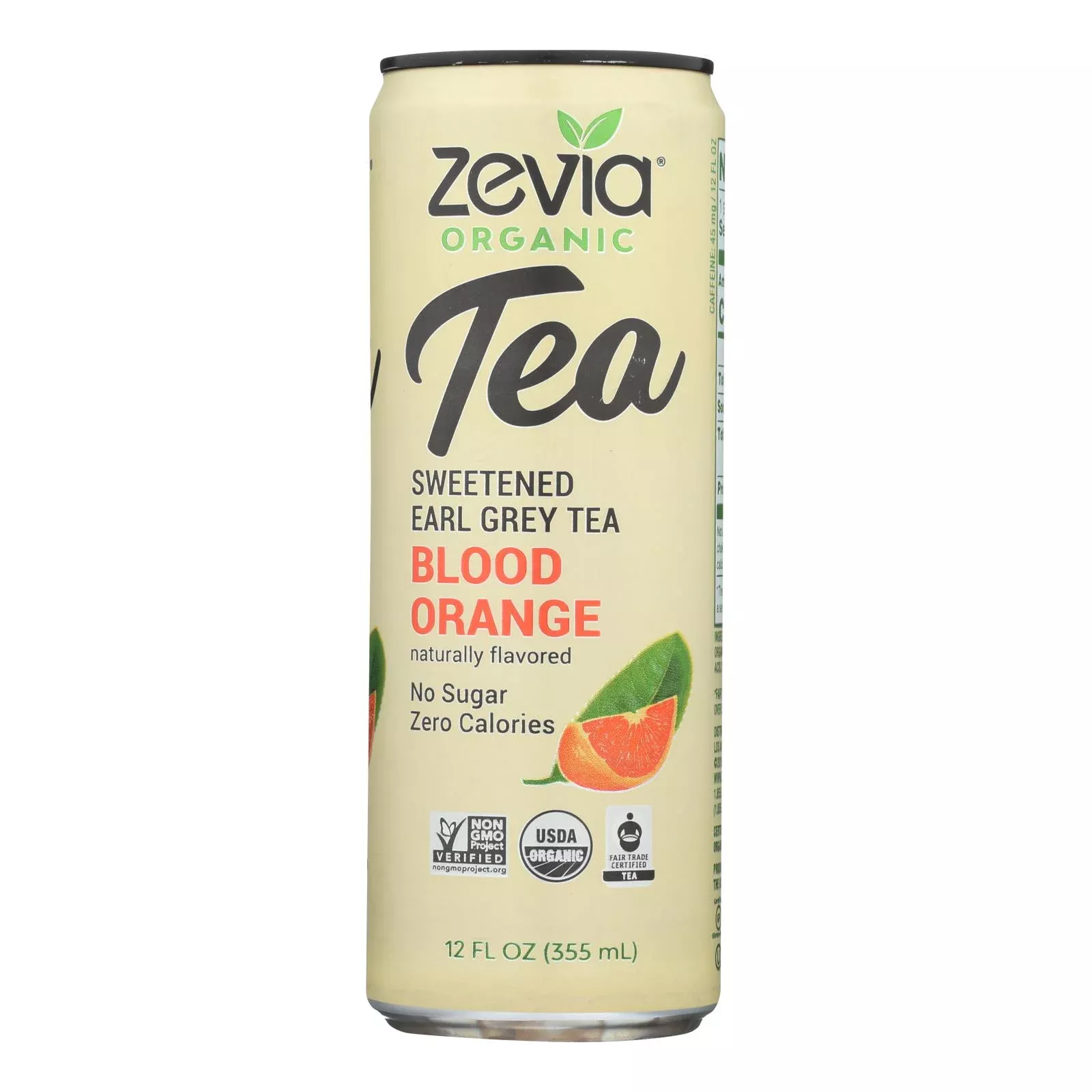 Zevia - Tea Erl Gry Bld Orange - Case of 12 - 12 Fluid Ounce
