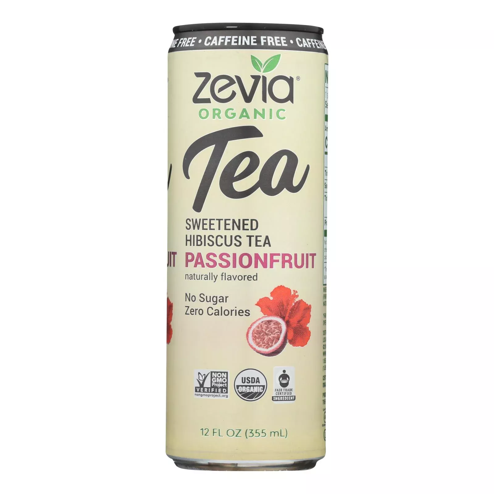 Zevia - Tea Hibscs Pssnfrt Cf - Case of 12 - 12 Fluid Ounce