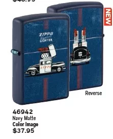 Zippo Car Design Navy Matte Lighter