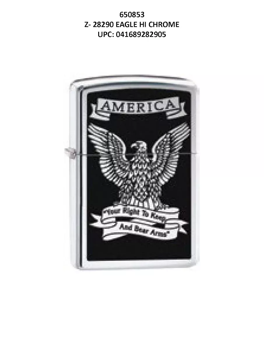 Zippo Eagle Hi Chrome Lighter